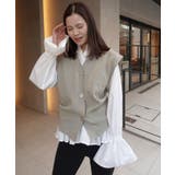 金ボタンVネックベスト | CORNERS  | 詳細画像6 