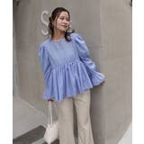 ブロードペプラムギャザーブラウス | CORNERS  | 詳細画像5 