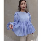 ブロードペプラムギャザーブラウス | CORNERS  | 詳細画像9 