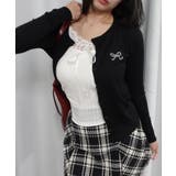 ブラック | 【2026SS新作】リボン刺繍ニットカーディガン | CORNERS 