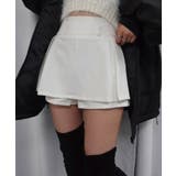 【 インパン裏地付 】ボックスプリーツレイヤードミニスカート | CORNERS  | 詳細画像1 