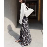 サテン花柄ロングスカート | CORNERS  | 詳細画像2 