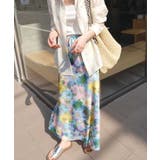 サテン花柄ロングスカート | CORNERS  | 詳細画像9 