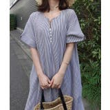 ブラック×ホワイト | キーネックエアリーワンピース | CORNERS 