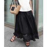 コットンレース切替ティアードスカート | CORNERS  | 詳細画像2 