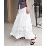 コットンレース切替ティアードスカート | CORNERS  | 詳細画像5 