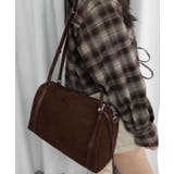 ブラウン | フェイクスエードボストンバッグ | CORNERS