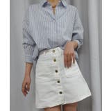 ホワイト | センターボタンミニスカート | CORNERS