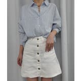 センターボタンミニスカート | CORNERS | 詳細画像3