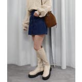 センターボタンミニスカート | CORNERS | 詳細画像9