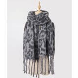 グレー | ヒョウ柄ボリュームマフラー | CORNERS 