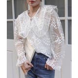 ビッグカラーオーガンジーレースブラウス | CORNERS  | 詳細画像9 