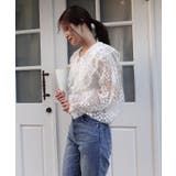 ビッグカラーオーガンジーレースブラウス | CORNERS  | 詳細画像13 