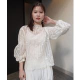 ボリュームスリーブハイネックレーストップス(インナー付き) | CORNERS  | 詳細画像9 