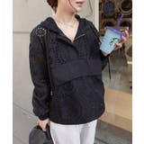 ブラック | レースアノラックパーカー | CORNERS 