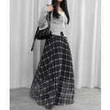 シフォンチェックプリーツスカート | CORNERS  | 詳細画像7 