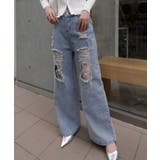 ダメージレースデニムパンツ | CORNERS  | 詳細画像4 