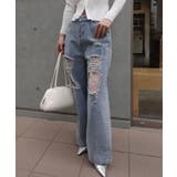 ダメージレースデニムパンツ | CORNERS  | 詳細画像5 