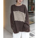 フリンジ配色ふわふわニット | CORNERS | 詳細画像1