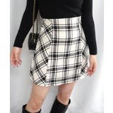 オフホワイト | ツイードチェックミニスカート | CORNERS