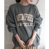 グリーン | 裏起毛カレッジロゴビッグシルエットスウェット | CORNERS