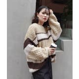 マルチボーダーポコポコ袖ニット | CORNERS | 詳細画像4