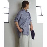 刺繍ストライプオーバーシャツ | CORNERS  | 詳細画像7 