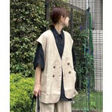 ベージュ | リネンライクオーバーサイズベスト | CORNERS