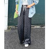 ブラック | 【CORNERS by KR】ダブルウエストドットパンツ | CORNERS 