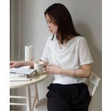 エンボス加工ドレープ半袖Tシャツ | CORNERS  | 詳細画像14 