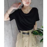 エンボス加工ドレープ半袖Tシャツ | CORNERS  | 詳細画像4 