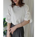 異素材シャーリング袖トップス【接触冷感】 | CORNERS  | 詳細画像2 