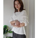 異素材シャーリング袖トップス【接触冷感】 | CORNERS  | 詳細画像6 