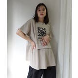 レイヤード風ピグメント加工ロゴTシャツ | CORNERS  | 詳細画像11 