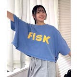 ネイビー | ピグメントFISKクロップドTシャツ | CORNERS 