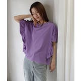 ドライタッチピグメント加工ラッフルスリーブTシャツ | CORNERS | 詳細画像18