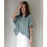 ドライタッチピグメント加工ラッフルスリーブTシャツ | CORNERS | 詳細画像14