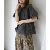 ドライタッチピグメント加工ラッフルスリーブTシャツ | CORNERS | 詳細画像8