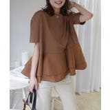 【機能素材】ペプラムフレアTシャツ【接触冷感】【UV加工】【吸水速乾】 | CORNERS  | 詳細画像1 
