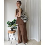接触冷感シアーリネンタッチノースリーブブラウス【セットアップ可能】 | CORNERS  | 詳細画像15 