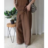 ブラウン | 接触冷感シアーリネンタッチパンツ【セットアップ可能】 | CORNERS 