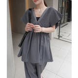 グレー | シャーリングチュニック【セットアップ可能】 | CORNERS 