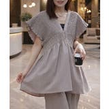 シャーリングチュニック【セットアップ可能】 | CORNERS  | 詳細画像21 