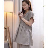 グレージュ | シャーリングチュニック【セットアップ可能】 | CORNERS 