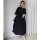 配色ステッチオーバーサイズ半袖Tシャツワンピース | CORNERS | 詳細画像7