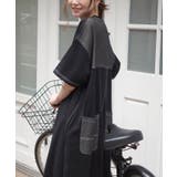 配色ステッチオーバーサイズ半袖Tシャツワンピース | CORNERS | 詳細画像2