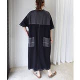 配色ステッチオーバーサイズ半袖Tシャツワンピース | CORNERS | 詳細画像6