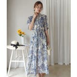 線画フラワー柄シャツワンピース | CORNERS | 詳細画像2
