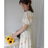 フラワープリントギャザーパフスリーブワンピース | CORNERS | 詳細画像12