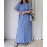 サックス | 【CORNERS by KR】ドローストリングシャツワンピース | CORNERS 